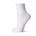 Crew Ankle Socks with Scalloped Top